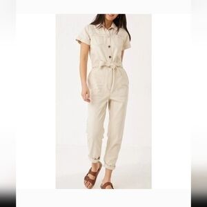 Avec Les Filles Beige Jumpsuit